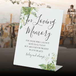 愛の記憶 メモリアル グリーン フラワー ウェディング 台座サイン
