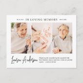 愛の記憶 モダン シンプル 3 フォト ポストカード (正面)