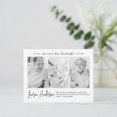 愛の記憶 モダン シンプル 3 フォト ポストカード (スタンド正面)