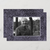 『愛の記憶』死亡届の写真 招待状 (正面/裏面)