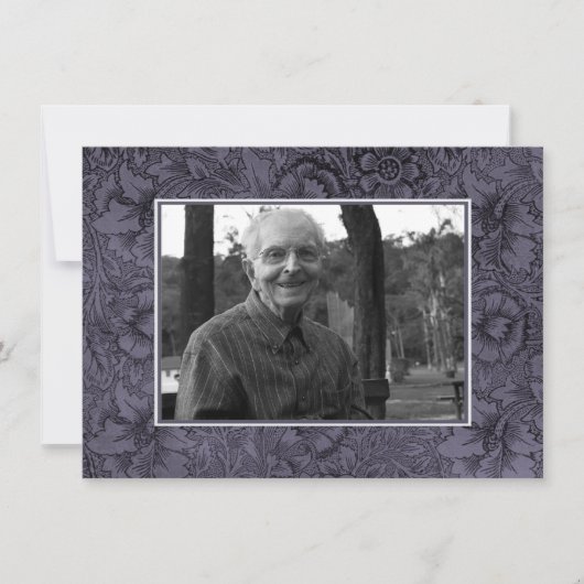 『愛の記憶』死亡届の写真 招待状 (正面)