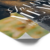 愛の記憶 現代のエレガントな写真記念 ポスター (角)