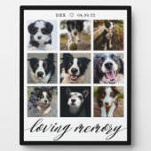 愛の記憶 現代のペット追悼写真コラージュ フォトプラーク (正面)