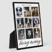 愛の記憶 現代のペット追悼写真コラージュ フォトプラーク (側面)