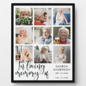 愛の記憶 現代追悼 フォト コラージュ プレート フォトプラーク (正面)