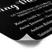 愛の記憶 白いバラのウェディングサイン ポスター (角)