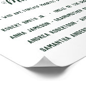 愛の記憶 緑のユーカリ ウェディングサイン ポスター (角)