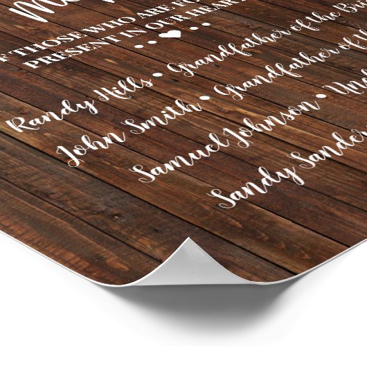 愛の記憶 追悼 ウェスタンスタイルの結婚式 ポスター (角)