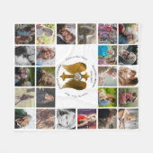 『愛の記憶』 24枚の写真のクロス・ウィングズ フリースブランケット (正面(横))