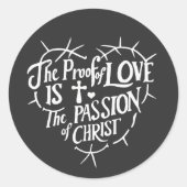 愛の証しはキリストの情熱 ラウンドシール (正面)