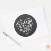 愛の証しはキリストの情熱 ラウンドシール (封筒)