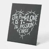 愛の証しはキリストの情熱 台座サイン (正面)