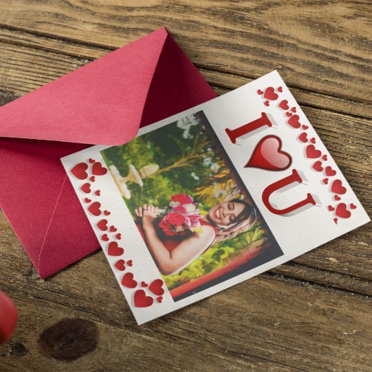 愛の証 赤いバレンタインデーの写真 カード