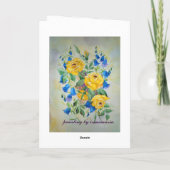 愛の詩が入ったアニバーサリーカード カード (裏面)