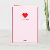 愛の詩とカップケーキのバレンタインカード カード (裏面)