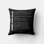 愛の詩のウォールアートの開催宇宙 クッション (裏面)