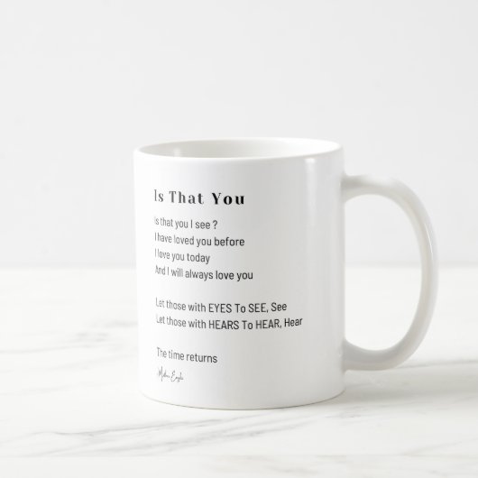 愛の詩のコーヒー茶のマグカップを見ているか コーヒーマグカップ (右)