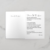 愛の詩のハートの約束 箔グリーティングカード (外側レイダウン)