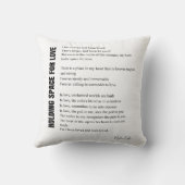 愛の詩の宇宙を保持 クッション (裏面)