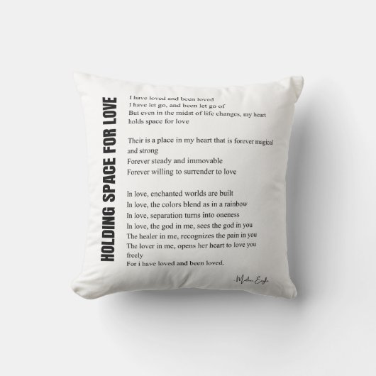 愛の詩の宇宙を保持 クッション (正面)
