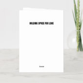 愛の詩の宇宙を保持 箔グリーティングカード (裏面)