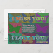 愛の詩:バラは赤い ラブポエム ポストカード (正面/裏面)