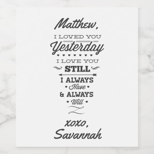 愛の詩 ワインラベル (シングルラベル)