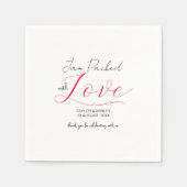 愛の詰まった結婚ジャム スタンダードカクテルナプキン (正面)