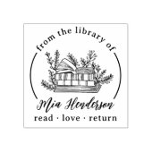 愛の読書の図書館から戻る ラバースタンプ (インプリント)