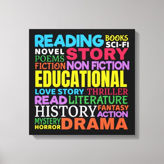 愛の読本 – ジャンルWord Art キャンバスプリント (正面)