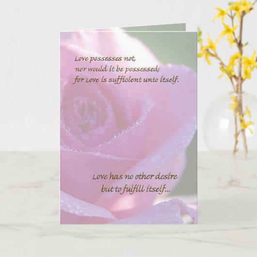 愛の課程4 カード (黄色い花)