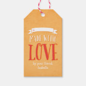 愛の贈り物で作パーソナライズされたるラベル ギフトタグ (正面)