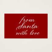 愛の贈り物とサンタからの白と任意の色のラベル (正面)