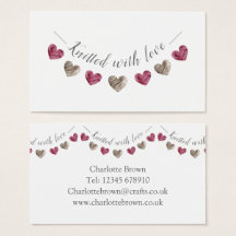 愛の贈り物または名刺で編んだ