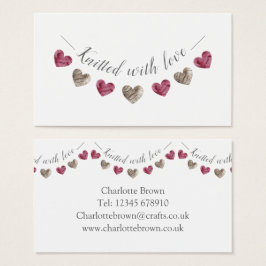 愛の贈り物または名刺で編んだ