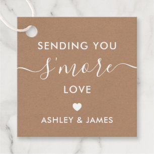 愛の贈り物を送るラベル結婚、Kraft フェイバータグ