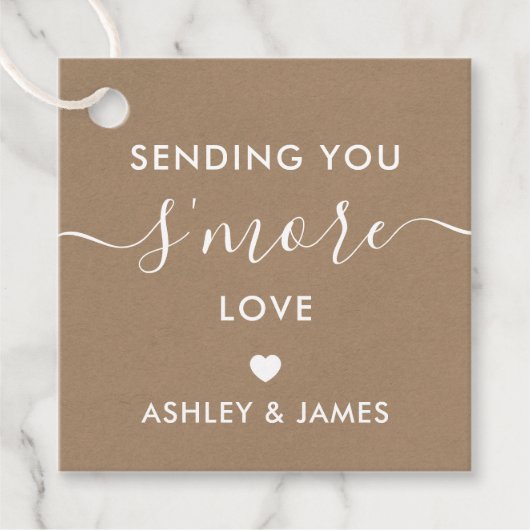 愛の贈り物を送るラベル結婚、Kraft フェイバータグ (正面)