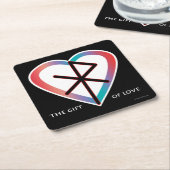 愛の贈り物 ビンドルーン紙コースター スクエアペーパーコースター (アングル)