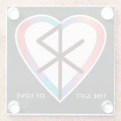 愛の贈り物 ビンドルーン ガラス コースター (裏面)