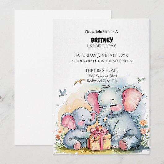 愛の贈り物 招待状 (正面/裏面)