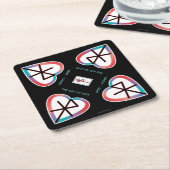 愛の贈り物Binderre スクエアペーパーコースター (アングル)