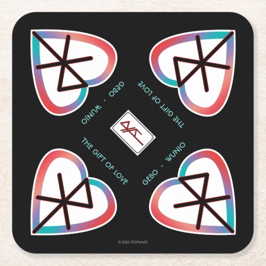愛の贈り物Binderre スクエアペーパーコースター (正面)