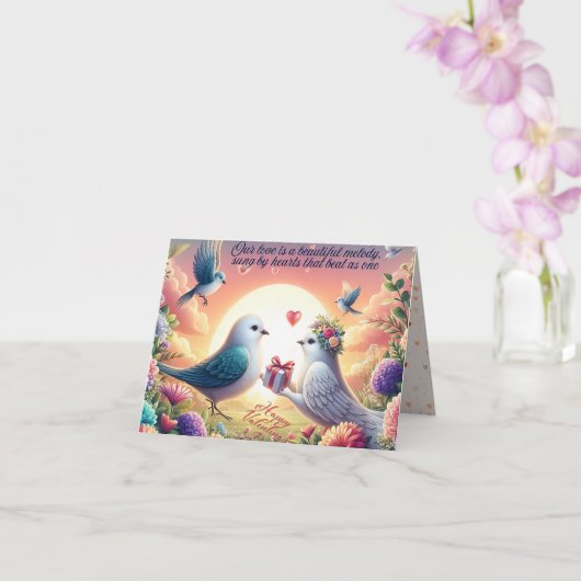 愛の贈大切り物 – ロマンチックなバレンタインデーCa カード (蘭)