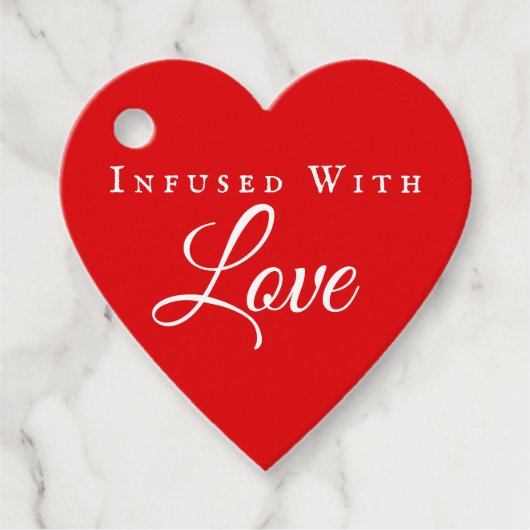 愛の赤いハート結婚 フェイバータグ (正面)