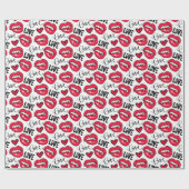 愛の赤い唇 ラッピングペーパー (フラット)