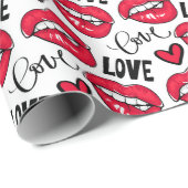 愛の赤い唇 ラッピングペーパー (ロールコーナー)