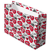 愛の赤い唇 ラージペーパーバッグ (正面アングル)