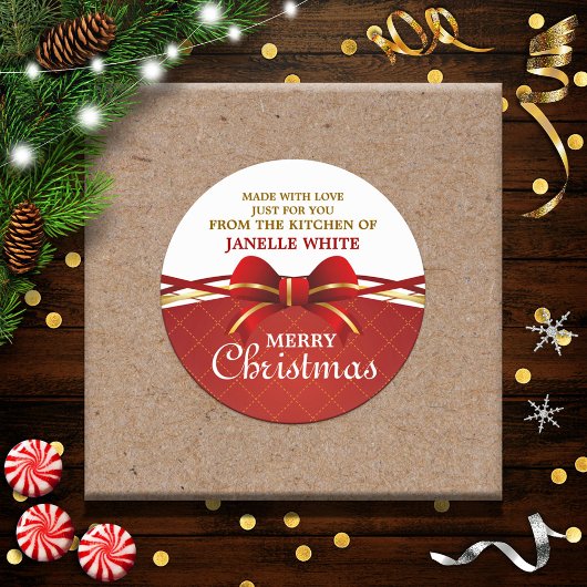 愛の赤い弓で作られる ラウンドシール