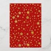 愛の赤い金星の写真 メリークリスマス 箔シーズンカード (裏面)