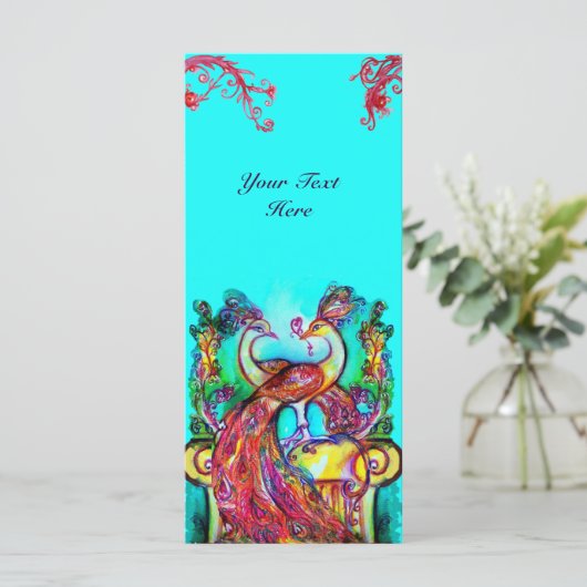 愛の赤い青いターカーズグリーンのピーコック (スタンド正面)